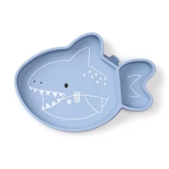 Kids Loulou Lollipop Silicon Snack Plate - Sharks