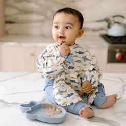 Kids Loulou Lollipop Silicon Snack Plate - Sharks