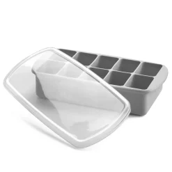 Kids Melii Silicone Baby Food Freezer Tray with Lid - Grey