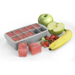 Kids Melii Silicone Baby Food Freezer Tray with Lid - Grey