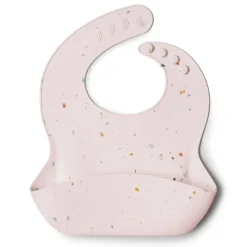 Loulou Lollipop Breastfeeding|Bibs>Silicone Bib - Confetti Blush