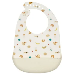 Loulou Lollipop Silicone Bib - French Breakfast