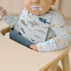 Loulou Lollipop Silicone Bib - Sharks