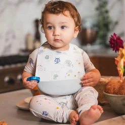 Loulou Lollipop Breastfeeding|Bibs>Silicone Bib - Tiny Mathletes