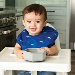 Kids Raz Baby Plates & Placemats|Tableware>Silicone Bowl - Grey