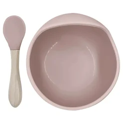 Kids Kushies Tableware|Plates & Placemats>Silicone Bowl and Spoon Siliscoop - Pink