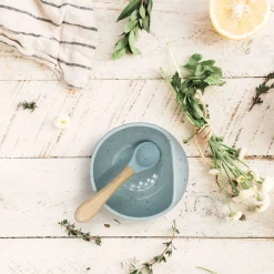 Kids Kushies Silicone Bowl and Spoon Siliscoop - Sea