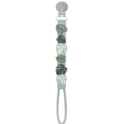Loulou Lollipop Silicone Pacifier Clip - Monstera