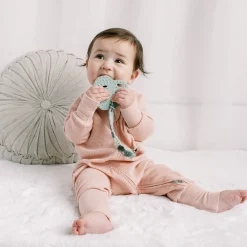 Loulou Lollipop Silicone Pacifier Clip - Monstera