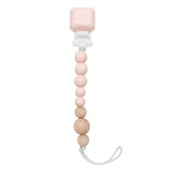 Loulou Lollipop Pacifiers & Clips|Pacifiers & Clips>Silicone Pacifier Clip - Pink