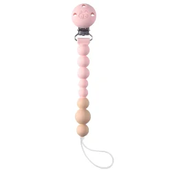 Loulou Lollipop Silicone Pacifier Clip - Pink