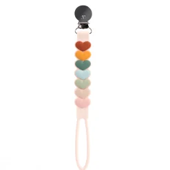 Loulou Lollipop Pacifiers & Clips|Pacifiers & Clips>Silicone Pacifier Clip - Sweetheart Multi