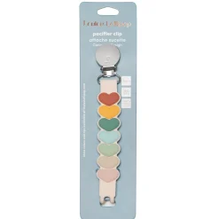 Loulou Lollipop Pacifiers & Clips|Pacifiers & Clips>Silicone Pacifier Clip - Sweetheart Multi