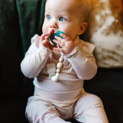 Loulou Lollipop Silicone Pacifier Clip - White