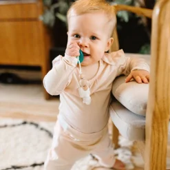 Loulou Lollipop Silicone Pacifier Clip - White