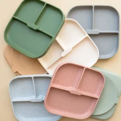Kids Minika Silicone Plates With Suction