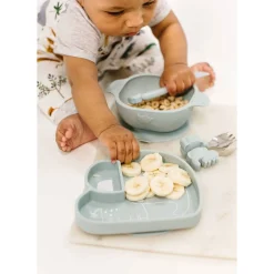 Kids Loulou Lollipop Silicone Snack Bowl - Blue