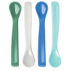 Kids Tiny Twinkle Tableware|Plates & Placemats>Silicone Spoon 4-pack - Green