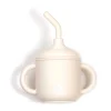 Kids Bulle Tableware|Plates & Placemats>Silicone Straw Sippy Cup - Ivory