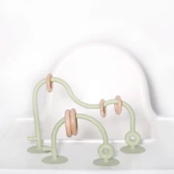 Bulle Stroller & Car Seat Toys|Developmental Toys>Silicone Suction Teething Toy - Green