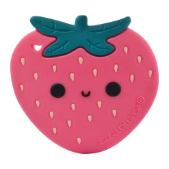 Loulou Lollipop Silicone Teether - Straberry