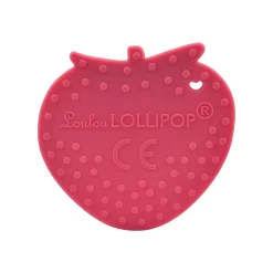 Loulou Lollipop Silicone Teether - Straberry