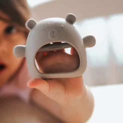 Bulle Silicone Teething Mitt - Sage Bear