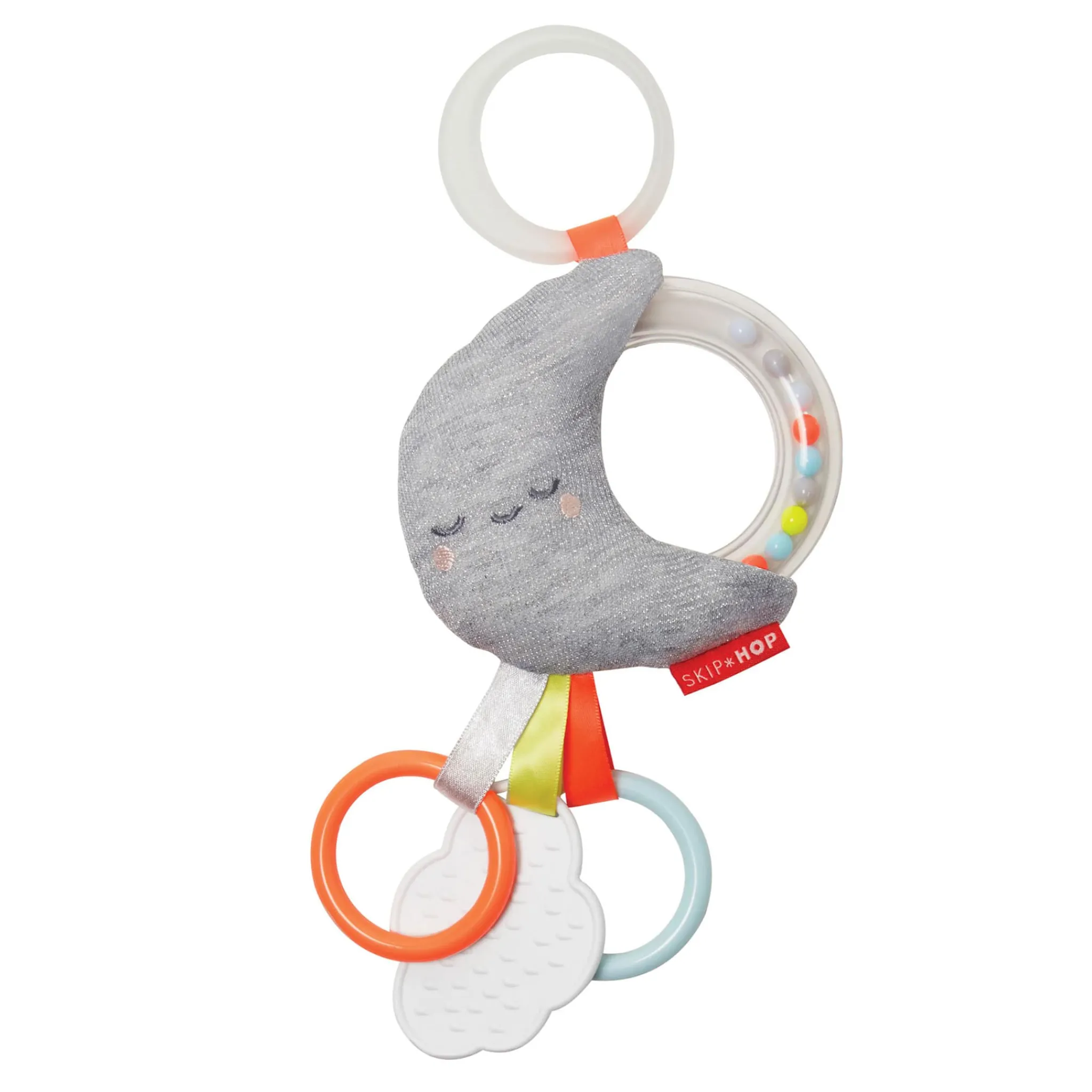 Skip Hop Stroller & Car Seat Toys|Developmental Toys>Silver Lining Cloud Rattle Moon Stroller Baby Toy