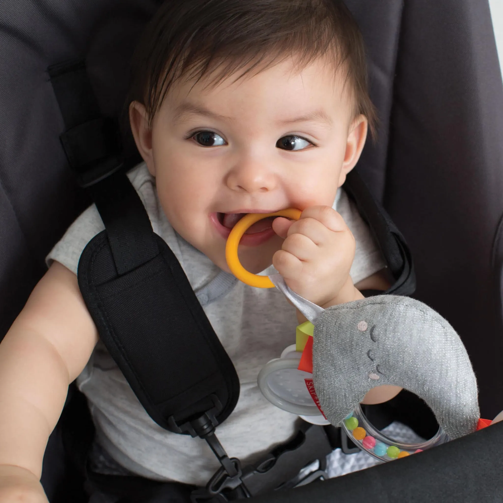 Skip Hop Stroller & Car Seat Toys|Developmental Toys>Silver Lining Cloud Rattle Moon Stroller Baby Toy