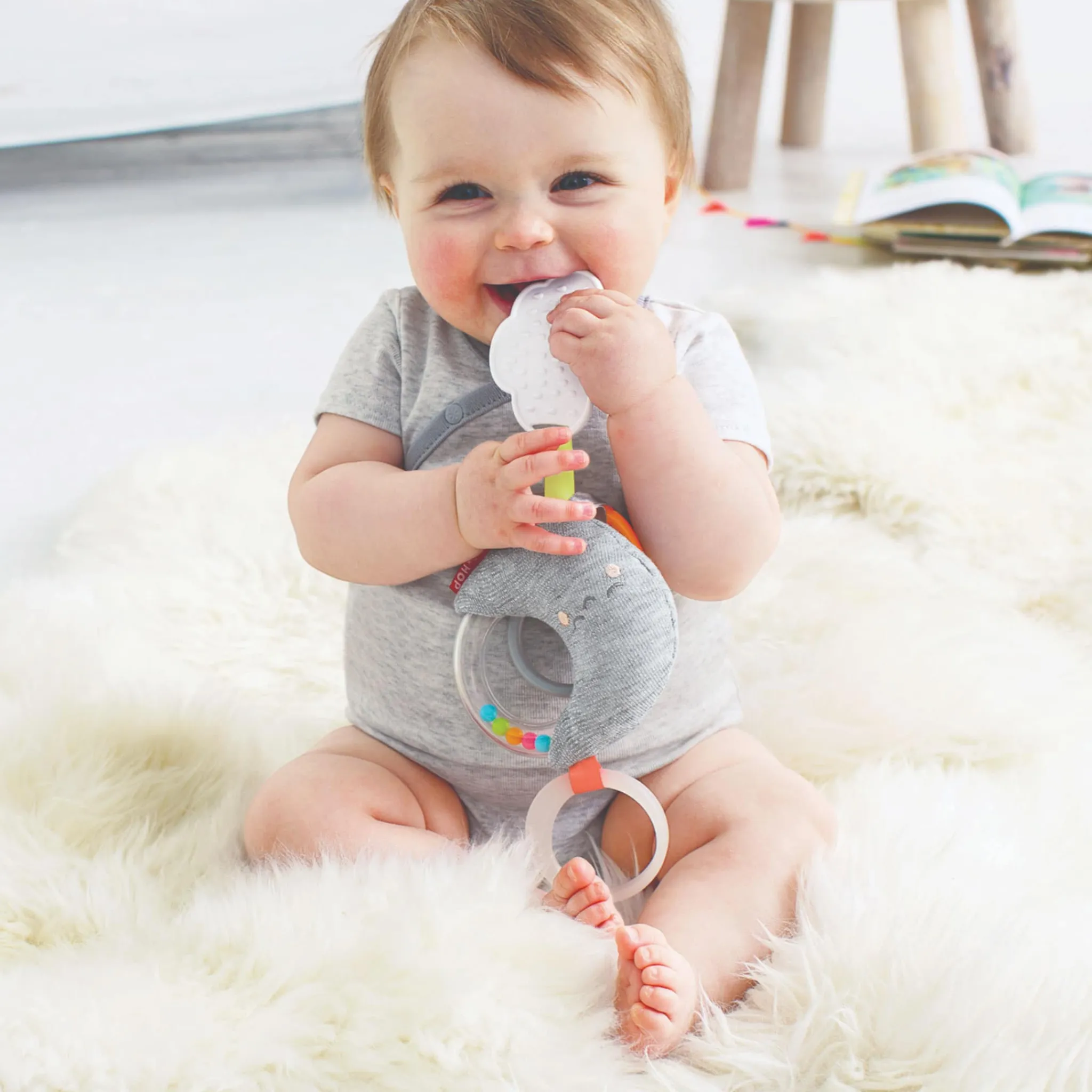 Skip Hop Stroller & Car Seat Toys|Developmental Toys>Silver Lining Cloud Rattle Moon Stroller Baby Toy