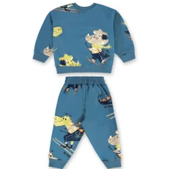 BOY Up Baby Ski Dinos Sweat 2pce Set 3-24m