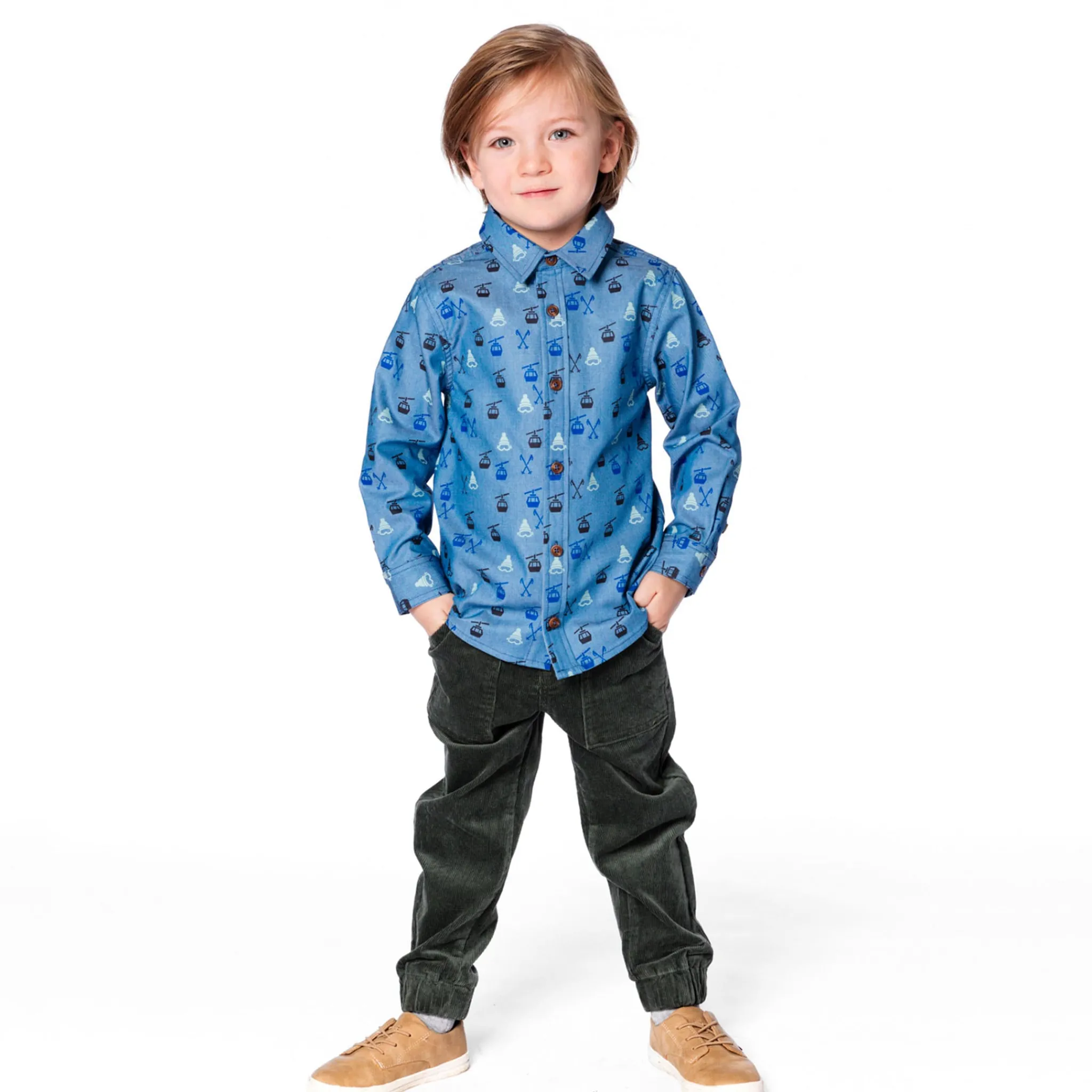 Kids/BOY Deux par Deux Tops>Ski Trip Shirt 3-6