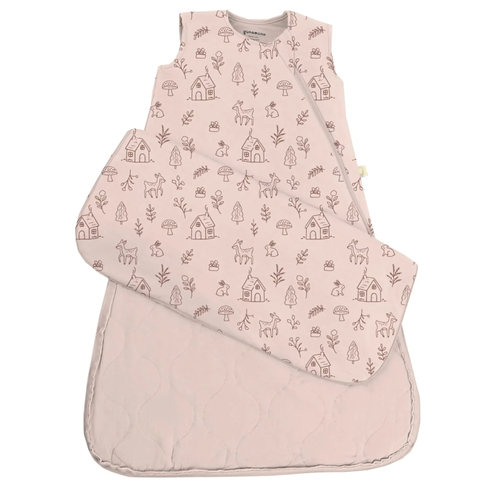 Günamüna Pajamas|Sleep Bags>Sleep Sack 3-9m - Pink Forest Do-re-mi