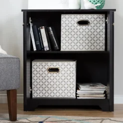 South Shore Small 2-Door Storage Cabinet - Vito Pure Black