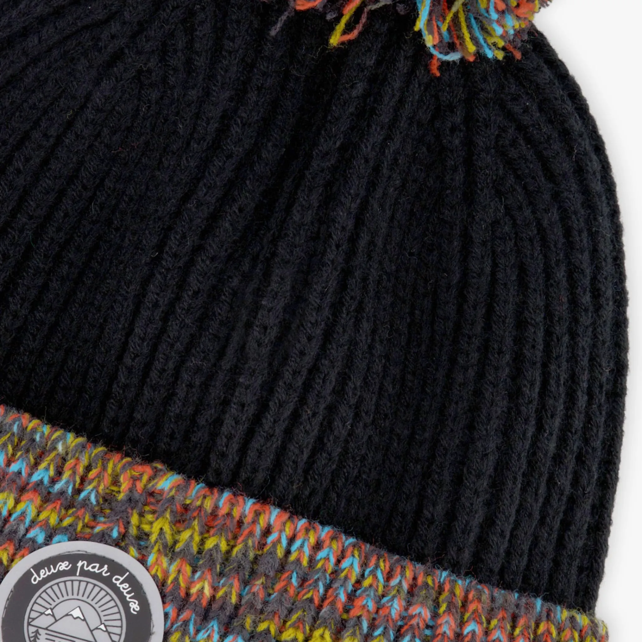 Kids/BOY Deux par Deux Beanies>Smiley Knit Hat 2-14