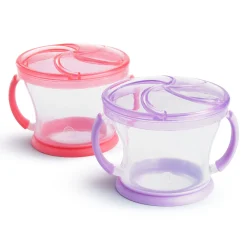 Kids Munchkin Breastfeeding|Snack Bags & Containers>Snack Catcher® (2) - Pink / Purple