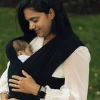 Chimparoo Snüg Baby Wrap In Mint Fiber - Black
