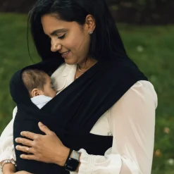 Chimparoo Snüg Baby Wrap In Mint Fiber - Black