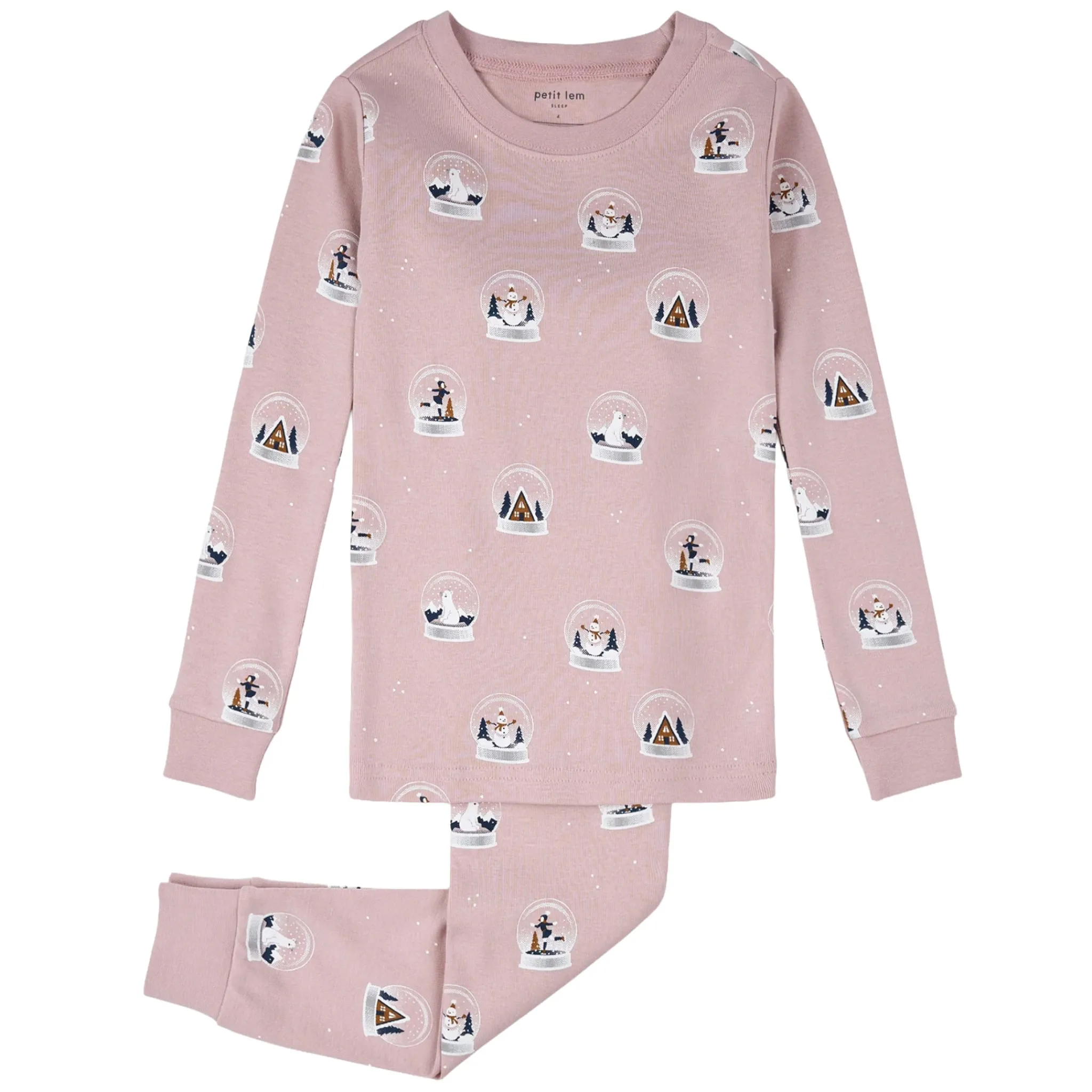 Kids Petit Lem Pajamas & Bathrobes>Snowglobe Pajamas 2-6x