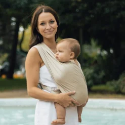 Chimparoo Snug Baby Wrap In Mint Fiber - Sand