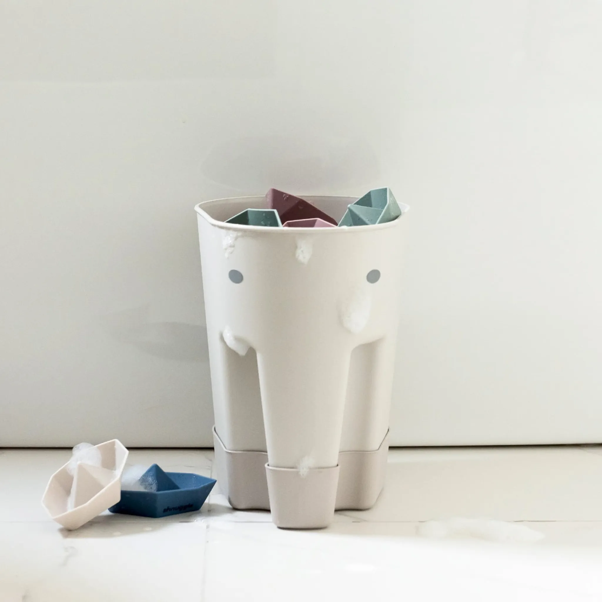 Clement - Equipement Bath Accessories>Snuggle Ellie Bath Toy Drying Caddy- Taupe