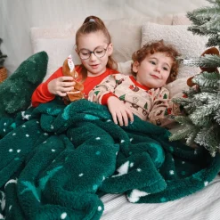 Kids SAFDIE u0026 CO Blankets|Blankets>Soft Flannel Blankets- Green Tree