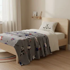 Kids Cathay Home Soft Plush Throw - Hockey