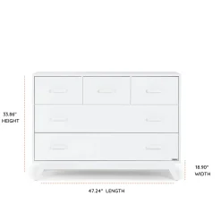 Dadada Baby Soho 5 Drawers Dresser - Whte
