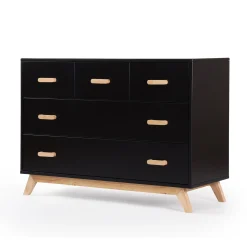 Dadada Baby Soho 5-Drawer Dresser - Black / Natural