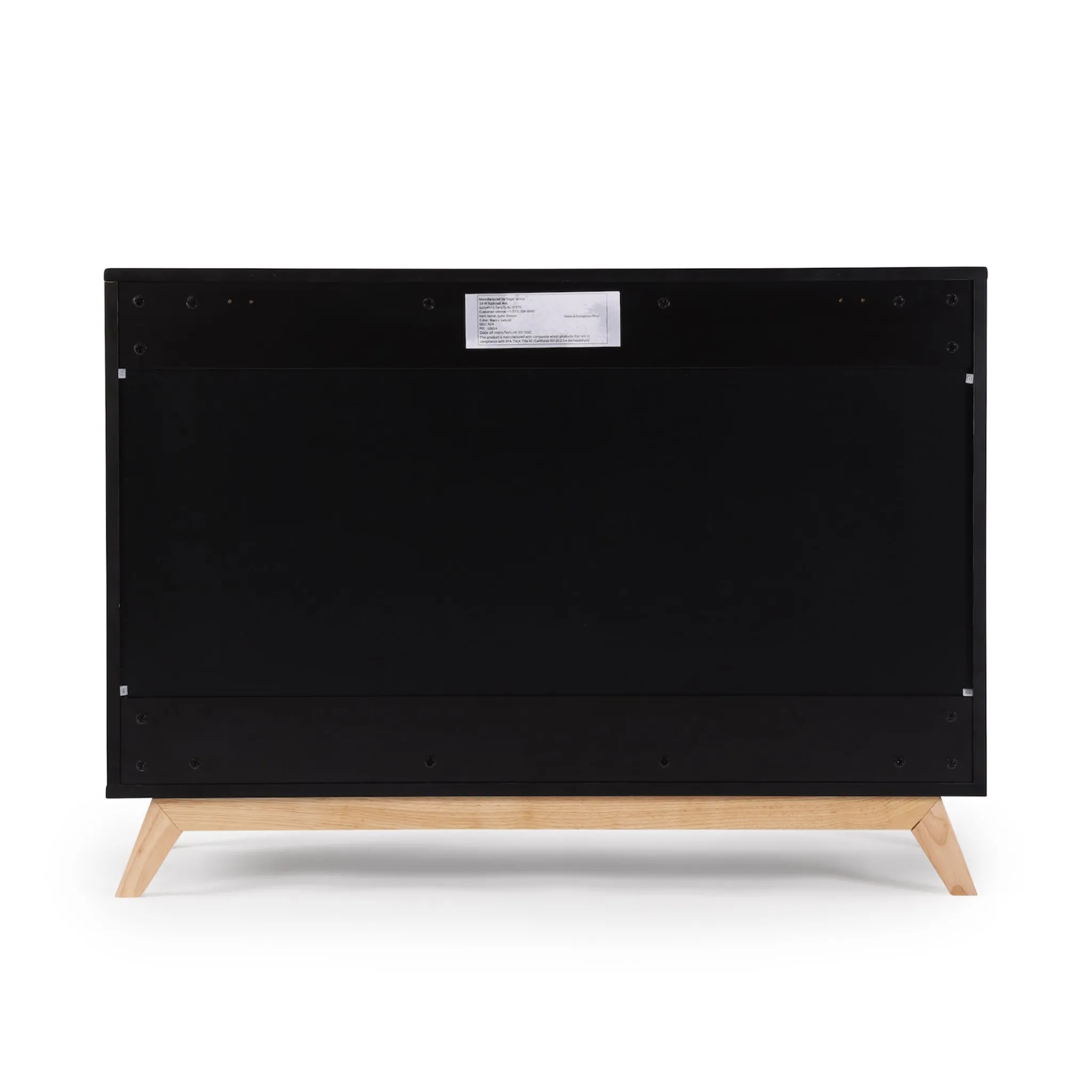 Dadada Baby Soho 5-Drawer Dresser - Black / Natural