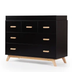 Dadada Baby Soho 5-Drawer Dresser - Black / Natural