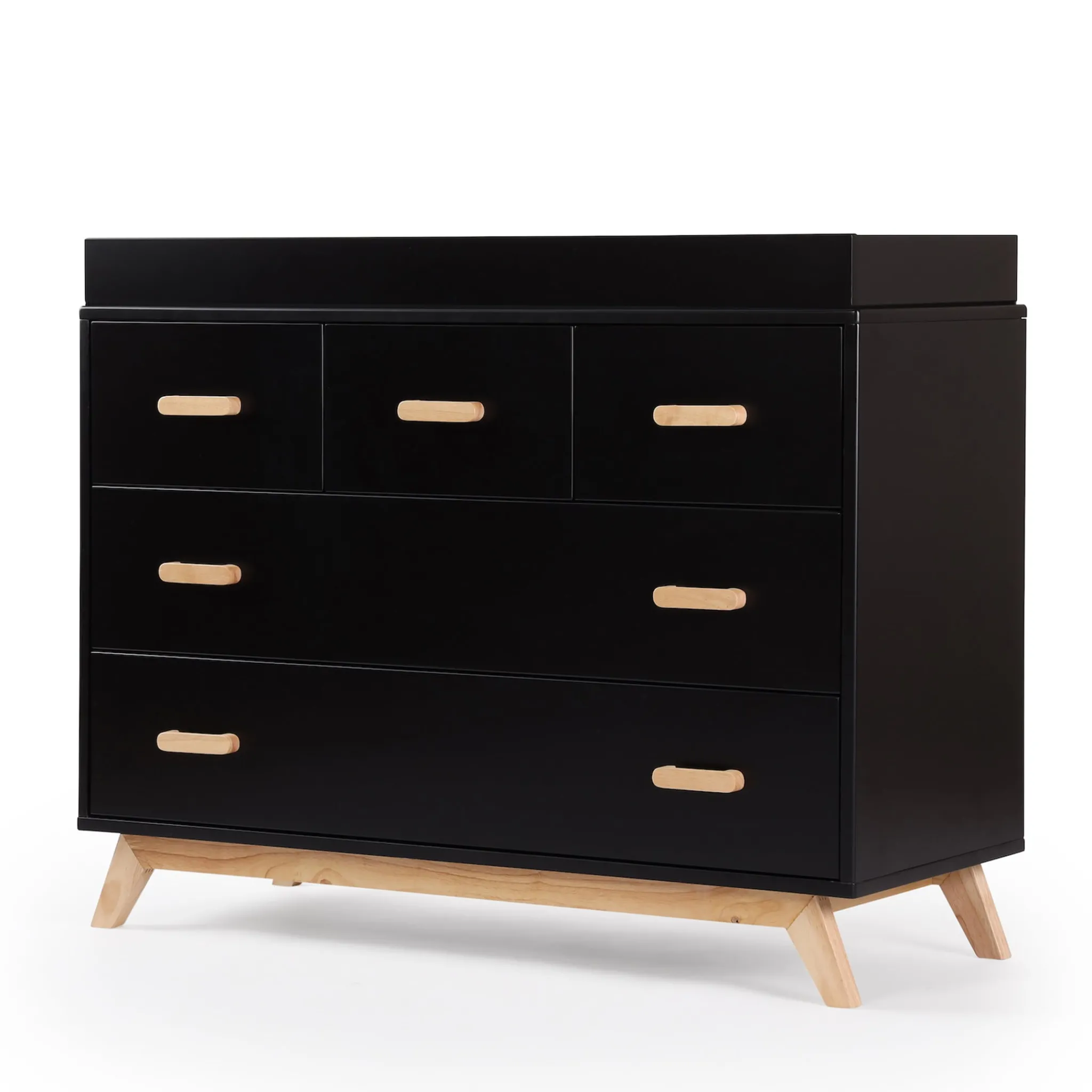 Dadada Baby Soho 5-Drawer Dresser - Black / Natural