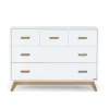 Dadada Baby Soho 5-Drawer Dresser - White / Walnut