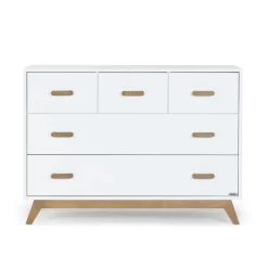 Dadada Baby Soho 5-Drawer Dresser - White / Walnut